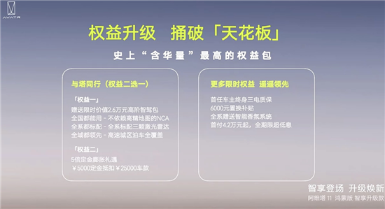 阿维塔11鸿蒙版智享升级款上市 售30万元起